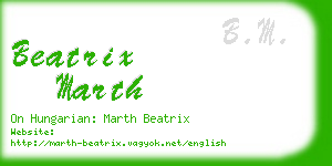beatrix marth business card